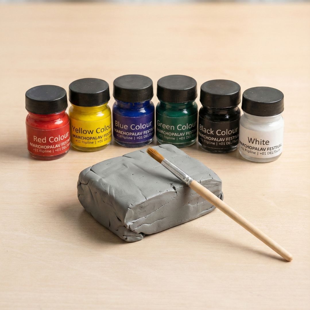 Premium Art Colors for DIY Clay & Crafts (only Colours)